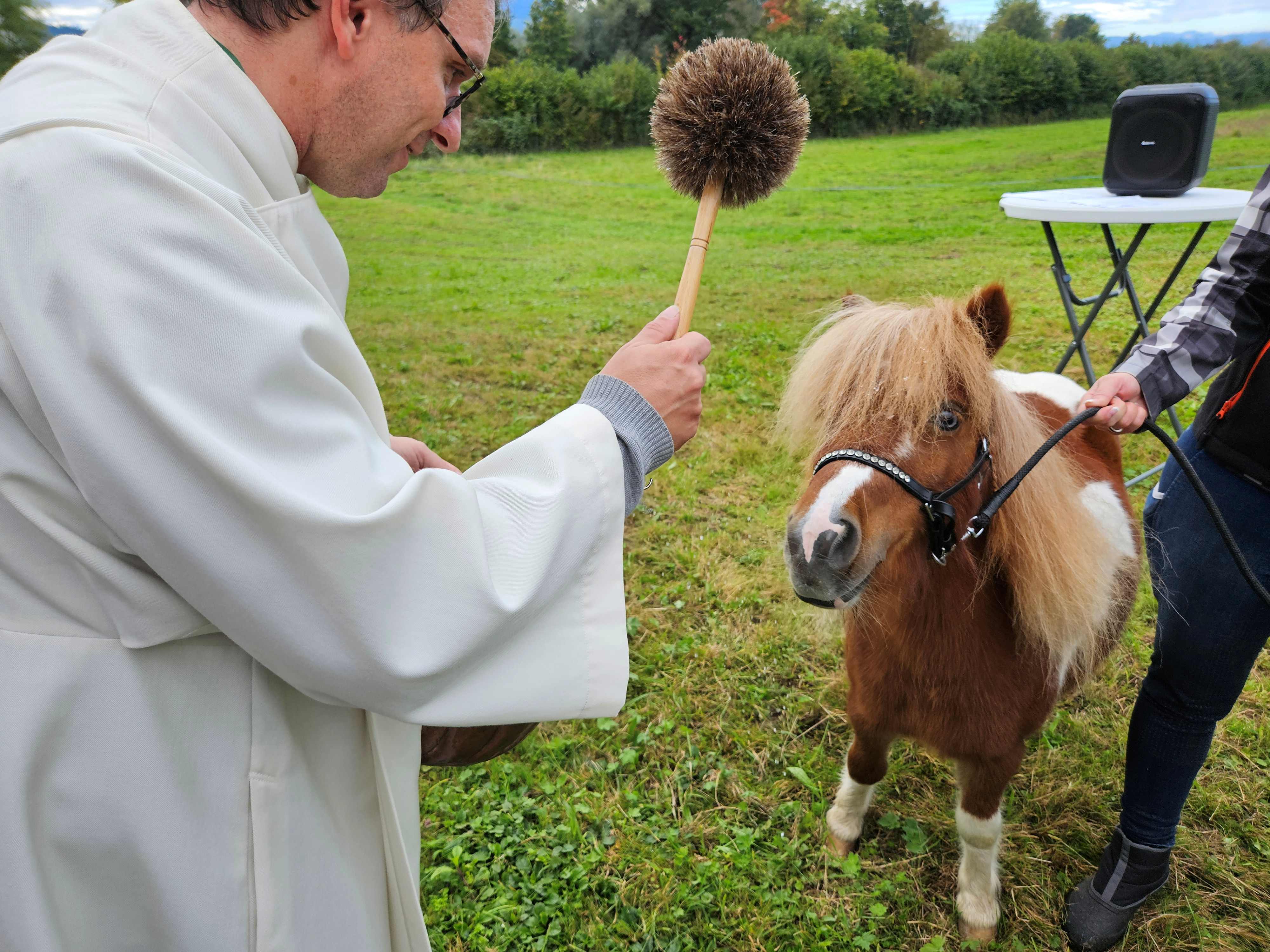 Tiersegnung bei der Kapelle St. Katharina